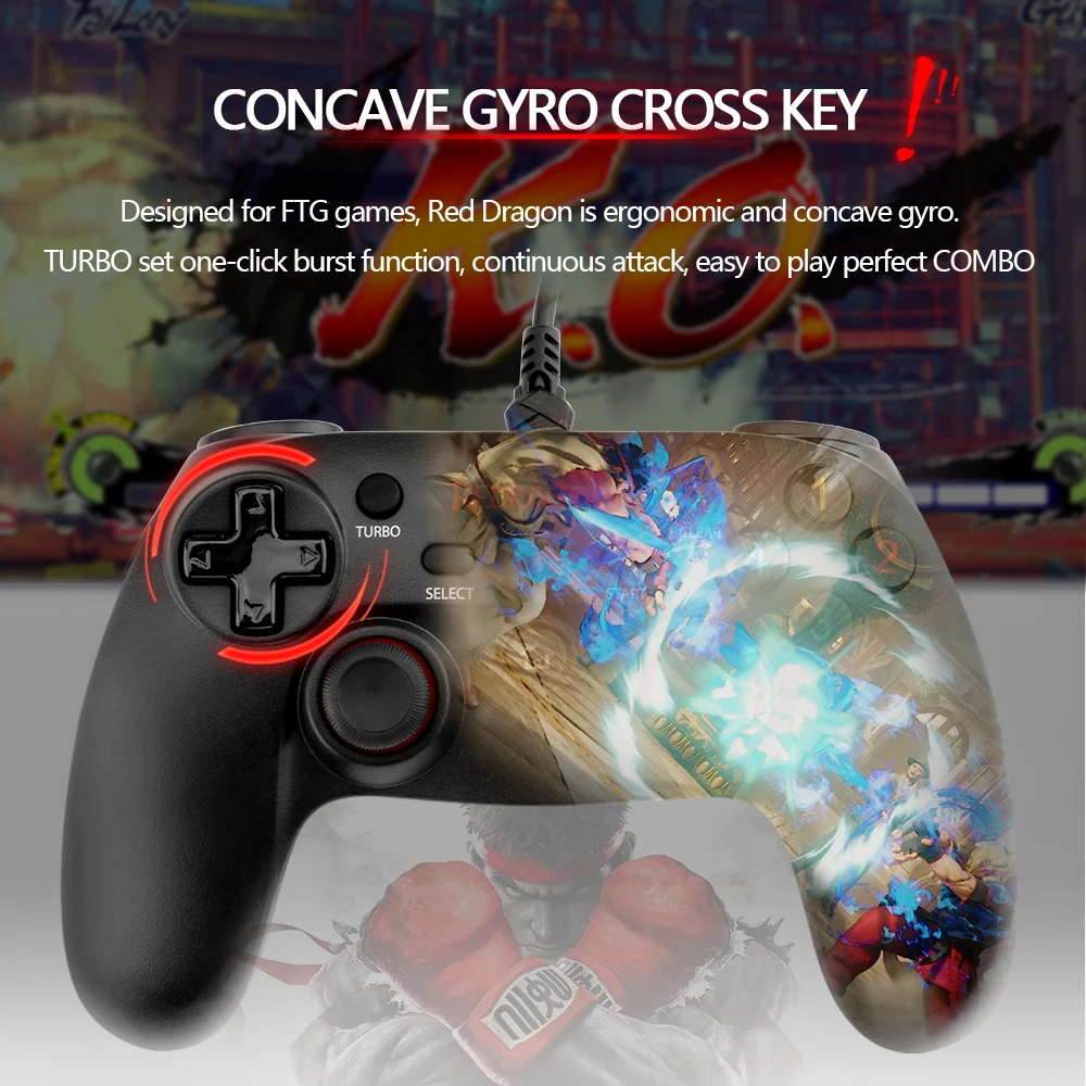 Redragon G807 12 кнопочный проводной геймпад для nintendo Switch Playstation PC PS2 PS3 контроллер Джойстик Android с триггером