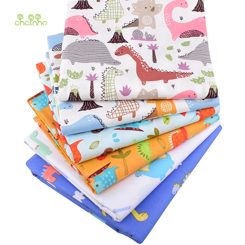 

Chainho,6pcs/Lot,Dinosaur Series,Printed Twill Cotton Fabric,Patchwork Clothes For DIY Sewing&Quilting Baby&Children's Material