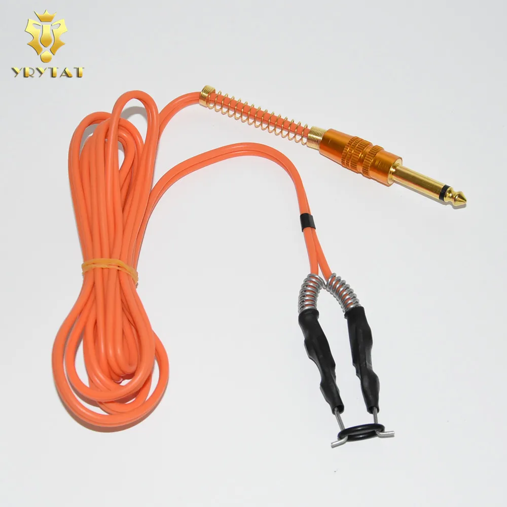 

2017 YRYTAT Custom Top Silicone Tattoo Clip Cord For Power Kit Set Supply Orange TCC09#