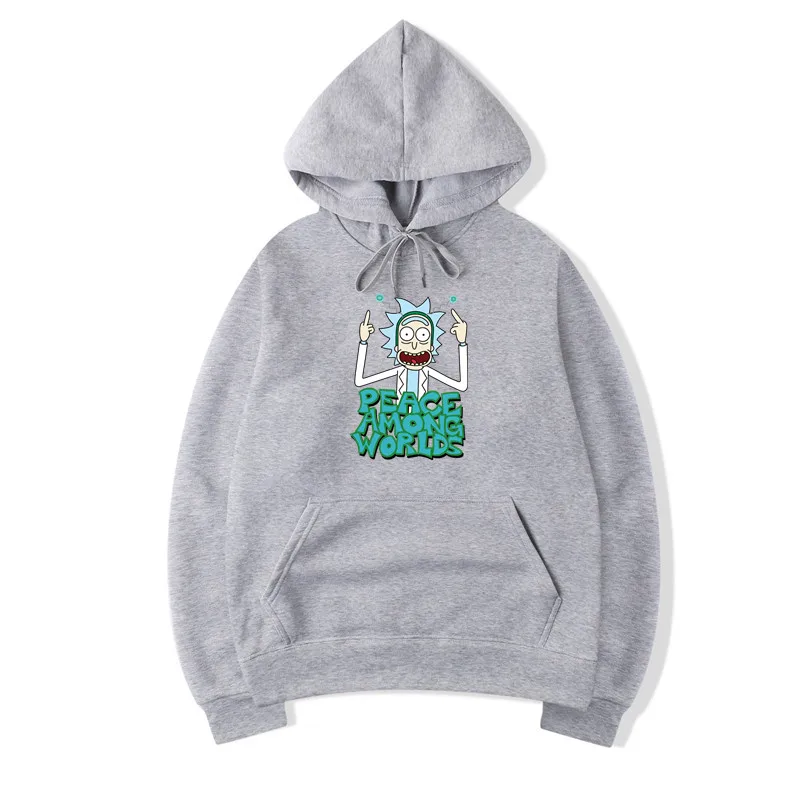 The new rick and morty cartoon hoodie men's casual men's casual sportswear fall/winter warm fashion sweatshirt