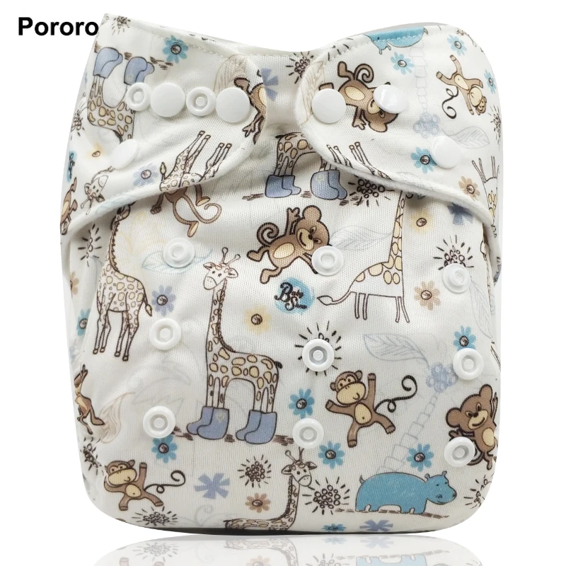 Ohbabyka stampato design Reuseable washable Pocket Cloth Diaper Elephant 1/ inserti