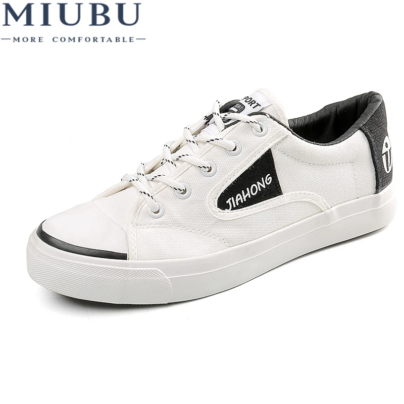 

MIUBU Spring Summer Canvas Shoes Men Sneakers Low top Black Shoes Men's Casual Shoes Male Brand Fashion Sneakers Male Flats