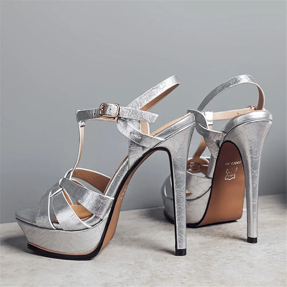 SARAIRIS/Роскошные брендовые пикантные летние свадебные босоножки из натуральной кожи на очень высоком каблуке Женская обувь женские вечерние босоножки с Т-образным ремешком