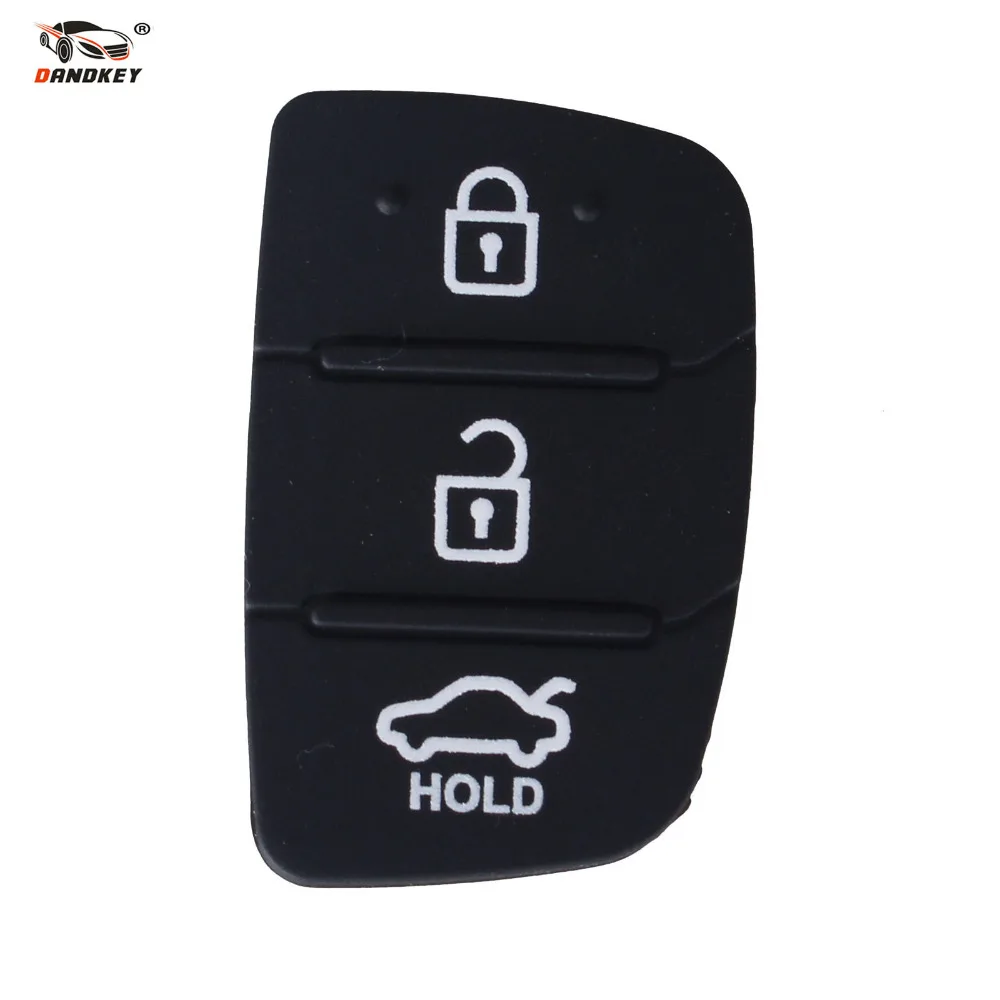 

DANDKEY 3/3+1/2+1 Buttons Replacement Rubber Silica Key case Pad For Hyundai Ix35 Mistra Santa fe i40 i20 flip key shell
