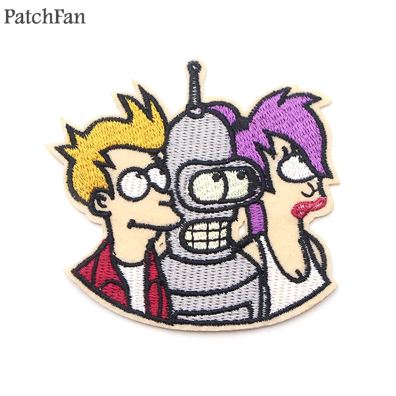 Patchfan Futurama письмо Железная на футболке одежда вышитые патчи для DIY одежды куртка сумка Джерси значки-наклейки A1206 - Цвет: 2