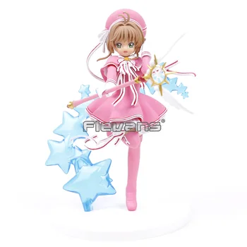 

Card Captor Sakura Clear Card Kinomoto Sakura with Magic Wand PVC Figure Collectible Model Toy