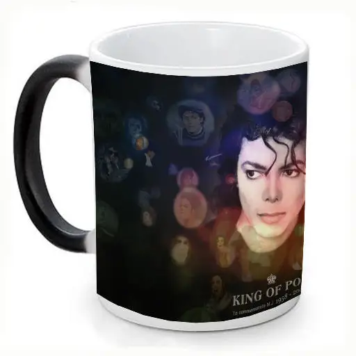 New Michael Jackson Ceramic Coffee Mug White Color Or Color Changed Cup