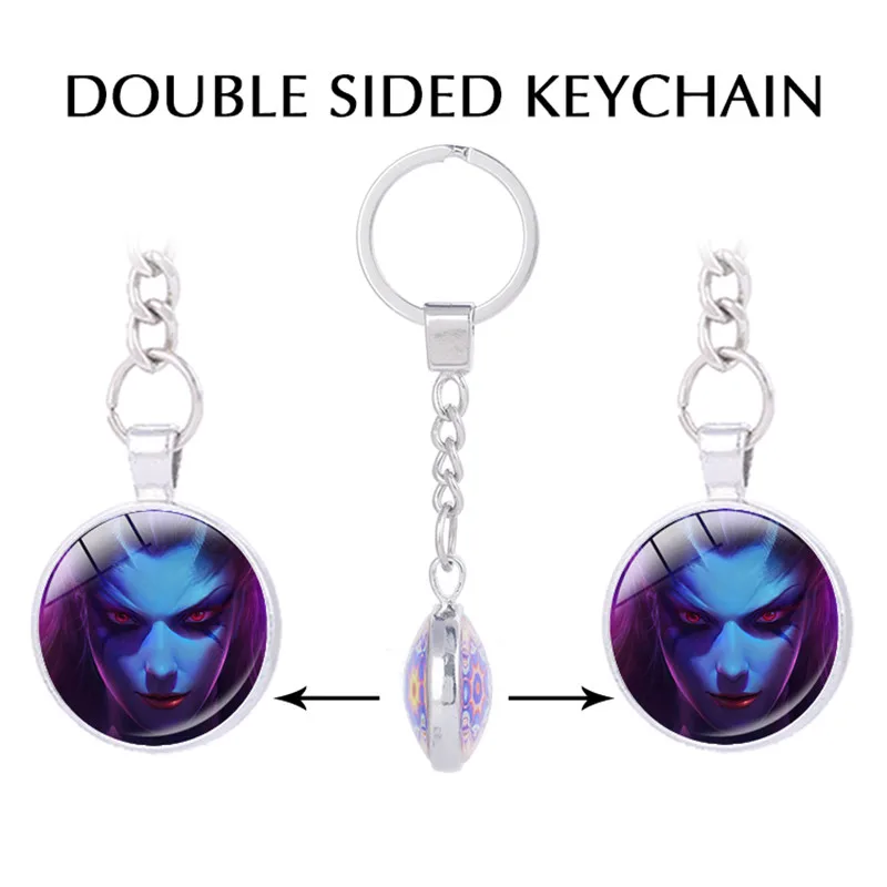  Dota 2 Crypt Swarm Death Prophet Keychains Video Game Jewelry Wow Dota 2 Figure Kunkka Lina Photo K