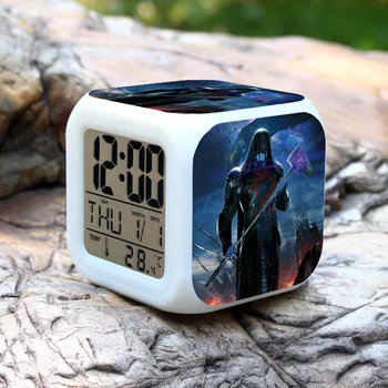 

Guardians Of the Galaxy 2 Potted Tree Man Alarm Clock Vinyl Night Light Action Figure Toys Rocket Star-Lord Gift for Children