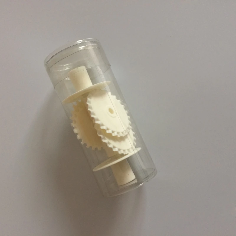 6PCS Fondant Strip Ribbon Cutter Stitcher with Cake Rolling Pin Decor Tool White