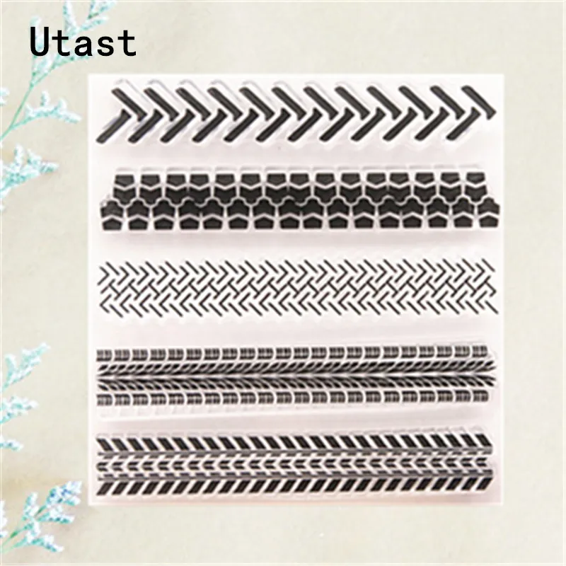 

Tire Print Texture Clear Silicone Stamps /Transparent Rubber Stamp for DIY Scrapbooking /Photo Album Decorative Craft Making