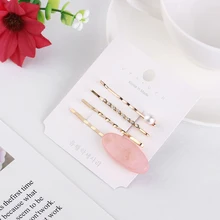 1 комплект, Корея, модные аксессуары для волос, имитирующие шпильки с жемчугом, заколки для волос для женщин, Геометрическая Смола, заколка для волос