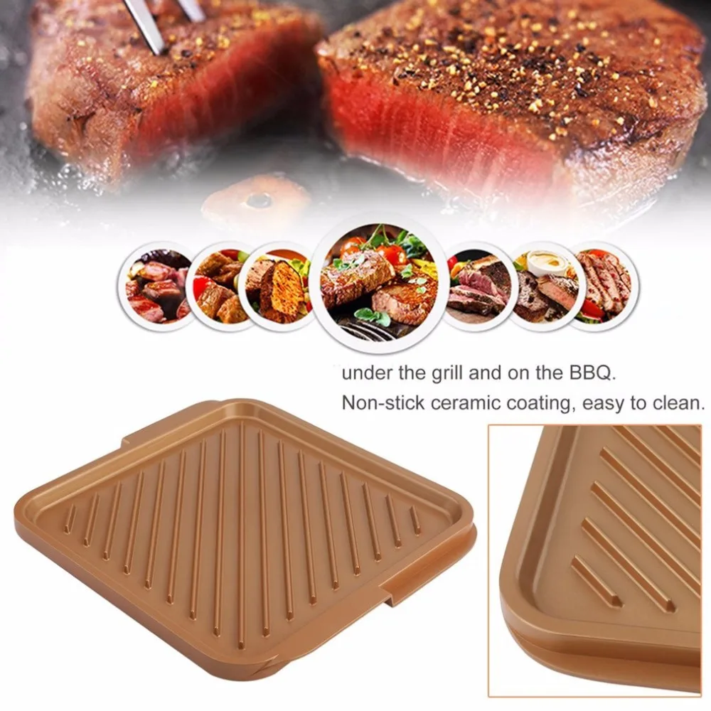 Non Stick Grill Baking Pan Copper Bakeware Rectangular Cooking Pan