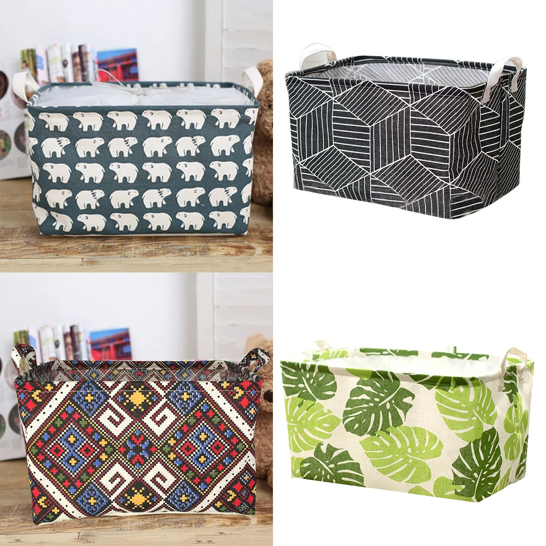 Cotton Storage Basket Large Basket For Toy Washing Basket Dirty Clothes