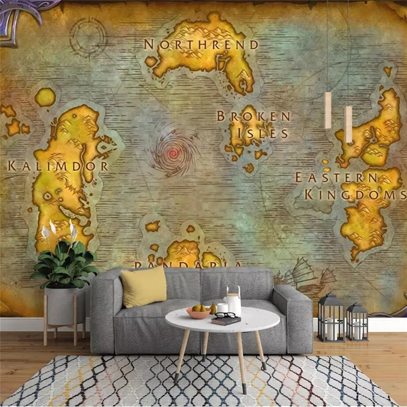 Beibehang مخصص خلفيات 3d جدارية الأوروبية القديمة خريطة على الانترنت لعبة العالم من علب خريطة حائط الخلفية ورقة Papel دي parede