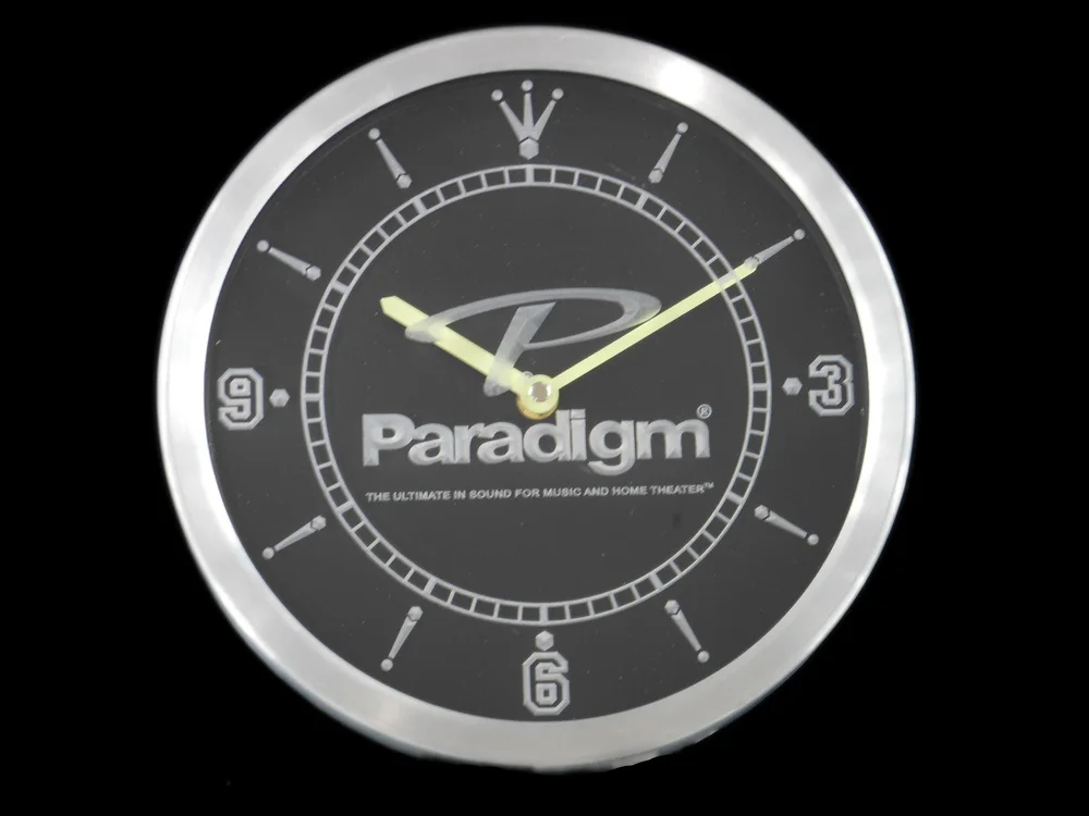  nc0432 Paradigm Speakers Home Theater Neon Light Signs LED Wall Clock - 32842909586