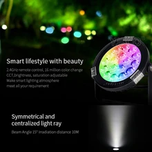 Miboxer 9 Вт RGB+ CCT светодиодный светильник для сада DC24V/AC86~ 265 В IP65 Водонепроницаемый светодиодный светильник для улицы с Wi-Fi совместимым 2,4G беспроводным пультом дистанционного управления
