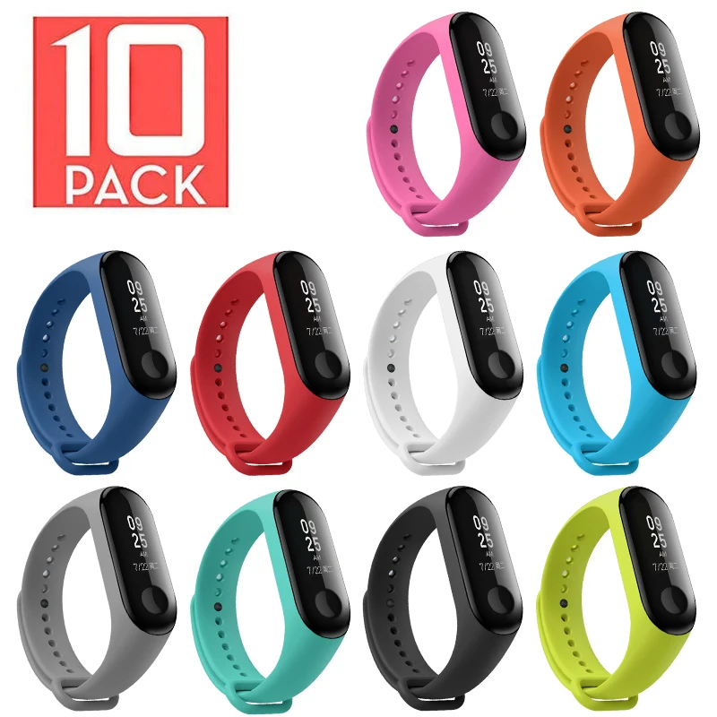 10 шт./упак. браслеты из нержавеющей стали для Mi band 5 наручный ремешок Xiaomi Band 4