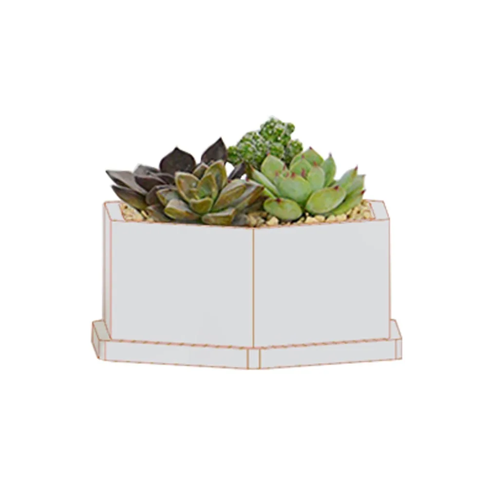 Cube Flower Pot DIY Silicone Molds Garden Planter Cement Concrete Vase Moulds