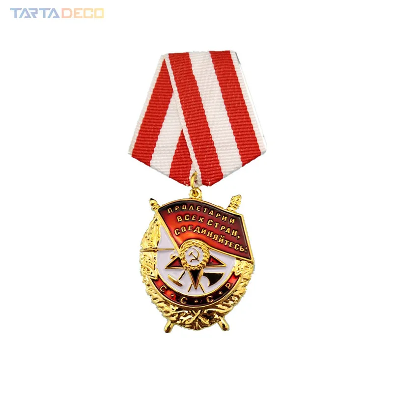 Советские ордена и медали Красный баннер флаг булавки для войны СССР награда героизм в бою CCCP Значок булавки