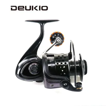 

DEUKIO Fishing Reel EVA2000-6000 EVA Handlebar Black Metal 8BB Ball Bearing Spinning Wheel Sea Pole 5.0:1 Gear Ratio 4.7:1 Pesca