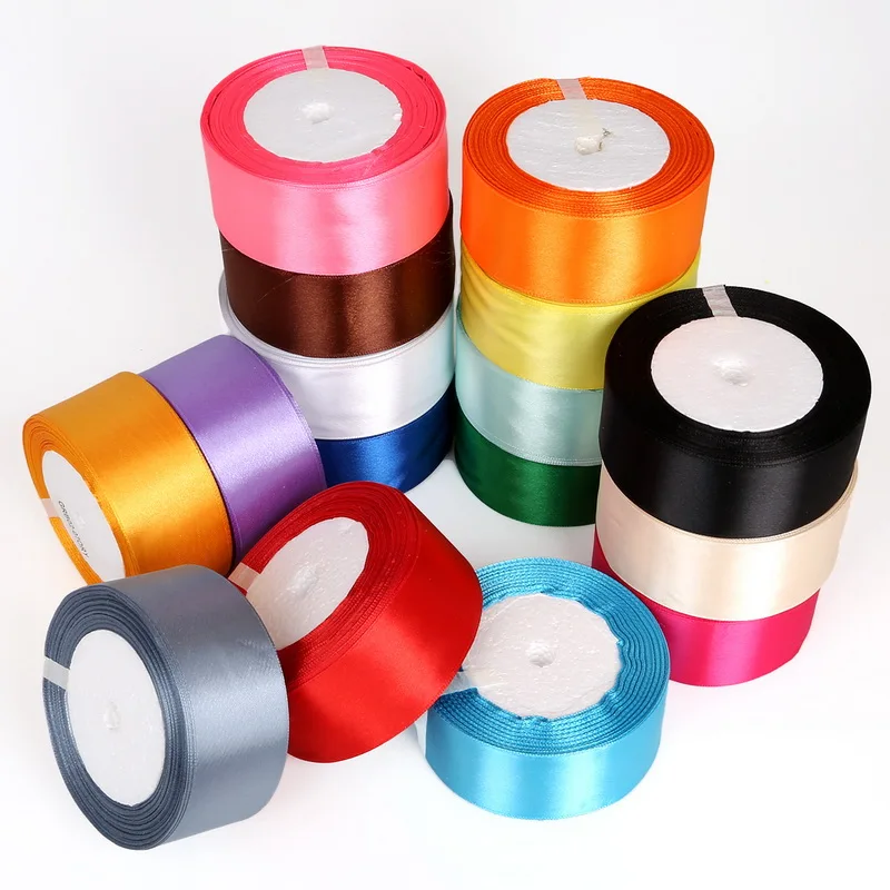 

25 Yards Length Silk Satin Ribbons 38mm Width For Wedding Party Decoration Invitation Card Gift Wrapping Scrapbooking Supplies