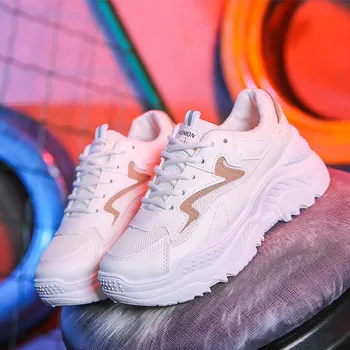

New 2018 Summer Casual Women Sneakers Air Mesh Breathable Shoes Flat Platform Casual Shoes Female Trainers