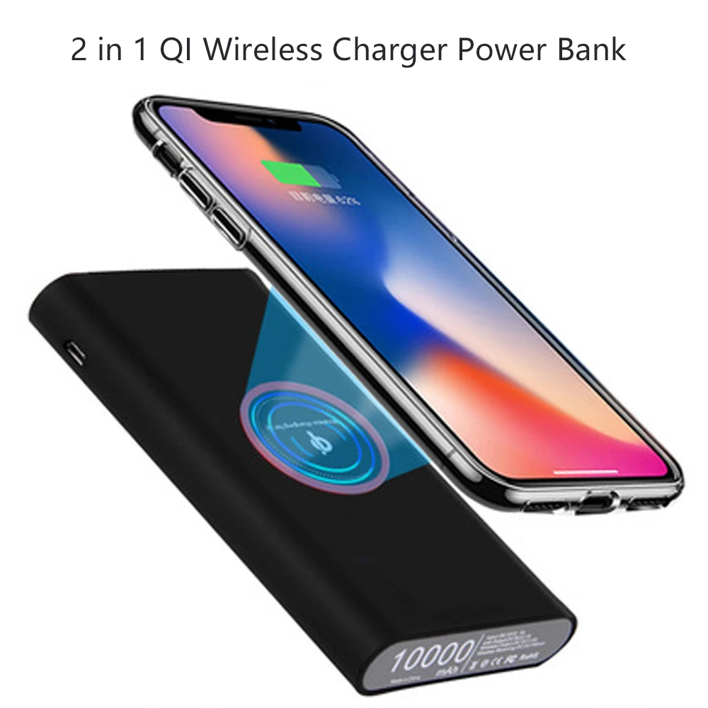 2 в 1 Беспроводной зарядки Мощность для Apple 8/samsung S7/S8 Беспроводной Мощность Bank Ци Универсальный Зарядное устройство для iPhone x 8