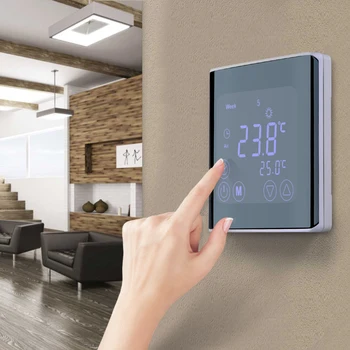 

Smart Touch Screen Thermostat Room Heating Thermostat Weekly Programmable Thermoregulator Temperature Controller LCD Display