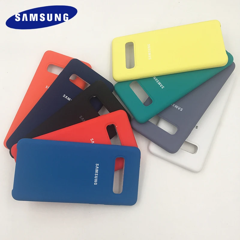 

Original Samsung Galaxy S10 S10 Plus S10e Silky Silicone Case Soft-Touch Back Protective Cover Shell For S10 + S10e With Box