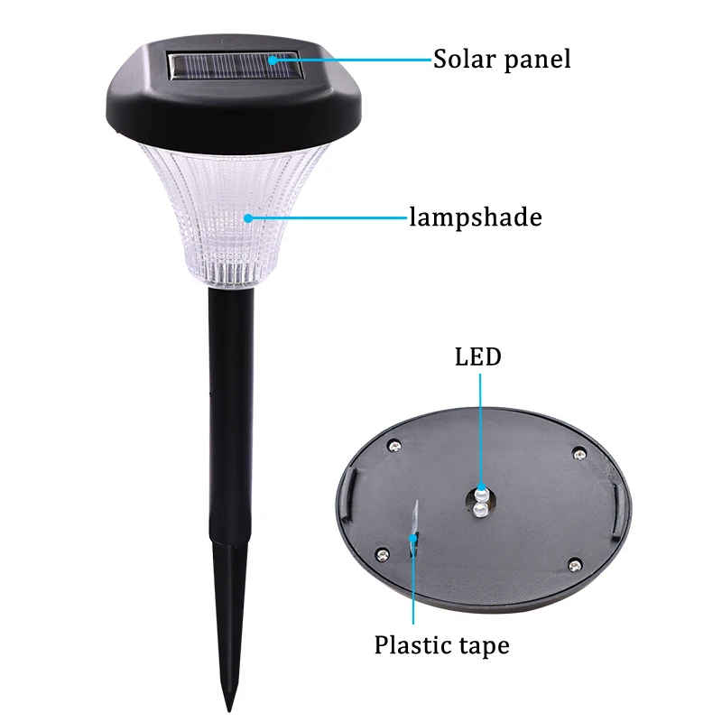 Солнечный наземный светильник s Модернизированный светильник для садовой дорожки, открытый водонепроницаемый с 2 светодиодный светильник для подъездной дорожки, садовый ландшафтный светильник ing