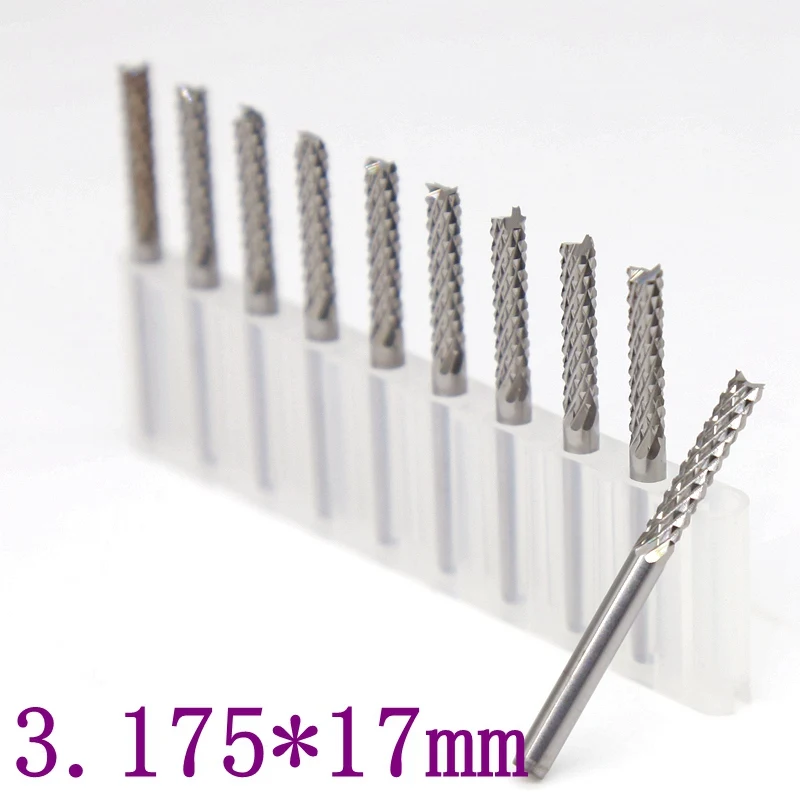 

Corn Milling Cutter Electric Router Tungsten Carbide Extended PCB Strawberry Cutter 3.175 mm 10PCS CNC Engraving Wood Router