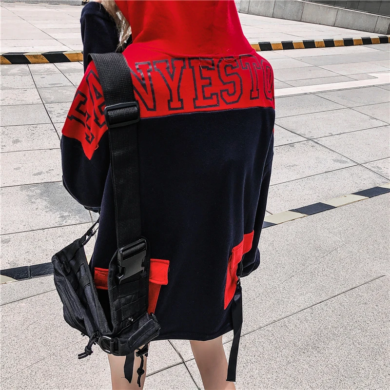 New Men Hooded Pocket Hanging Strap High Street Hoodie