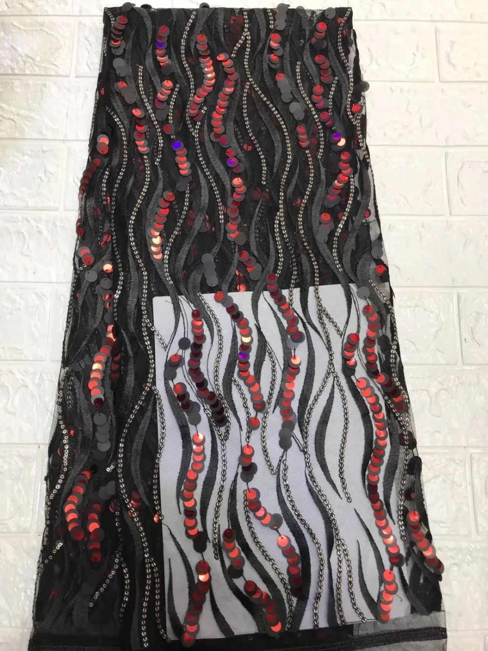 

French lace fabric 5yds/pce dhl big&small heavy sequins fabrics women luxury bright gorgeous party event dress 2019 new design