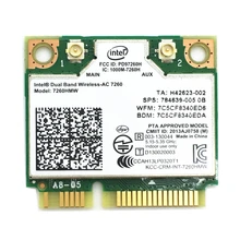7260HMW Двухдиапазонная Беспроводная Intel 7260 7260HMW 802.11ac 867 Мбит/с Bluetooth 4,0 Беспроводная wifi карта Mini-PCIE для 840 ZBOOK 14 15 17