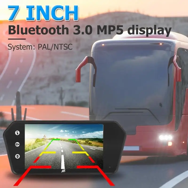 7 дюймов сенсорный экран автомобиля Зеркало заднего вида монитор MP5 плеер Bluetooth/USB/TF/FM