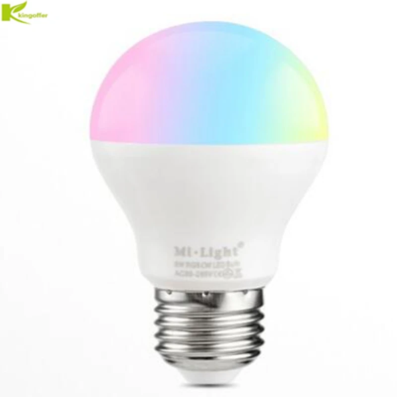 

Mi.Light E27 6W RGBW RGBWW RGBCCT LED Bulb Lamp 110V 220V milight 2.4G wireless Dimmable Smart Spotlight Night Home Lighting