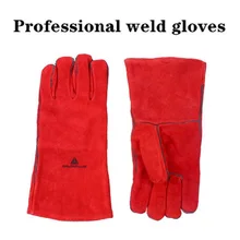 Рабочие перчатки сварщика из воловьей кожи мужские рабочие электросварочные перчатки теплоизоляционные защитные износостойкие перчатки