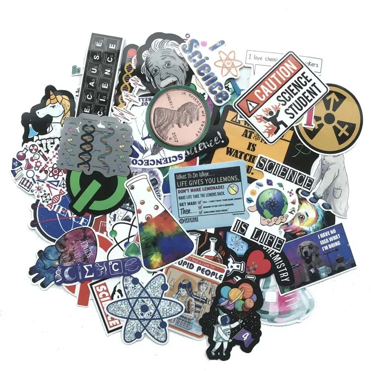 50 шт. Наука для химической лаборатории астронавт наклейки блокчейн код мозг