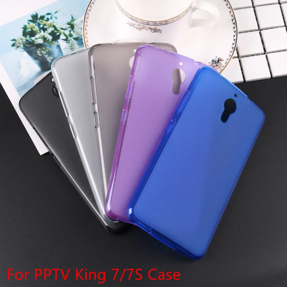 Мягкий чехол TOU Pudding для PPTV King 7 7S силиконовый на заднюю панель Фиолетовый матовый
