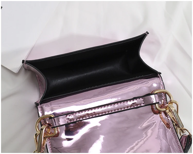 Мини сумка-тоут летняя новая качественная женская дизайнерская сумка из лакированной кожи с замком и заклепками на цепочке сумка через плечо кошельки