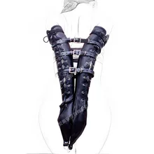 Black Lace Gloves hands tight arm version durance taste bag leather bondage handcuffs bondage belt sex toys