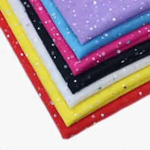 Блестящая ткань в горошек с блестками из органзы, лазерная ткань для рукоделия, для шитья метром шириной 150 см, Высококачественная сетчатая ткань, игрушки