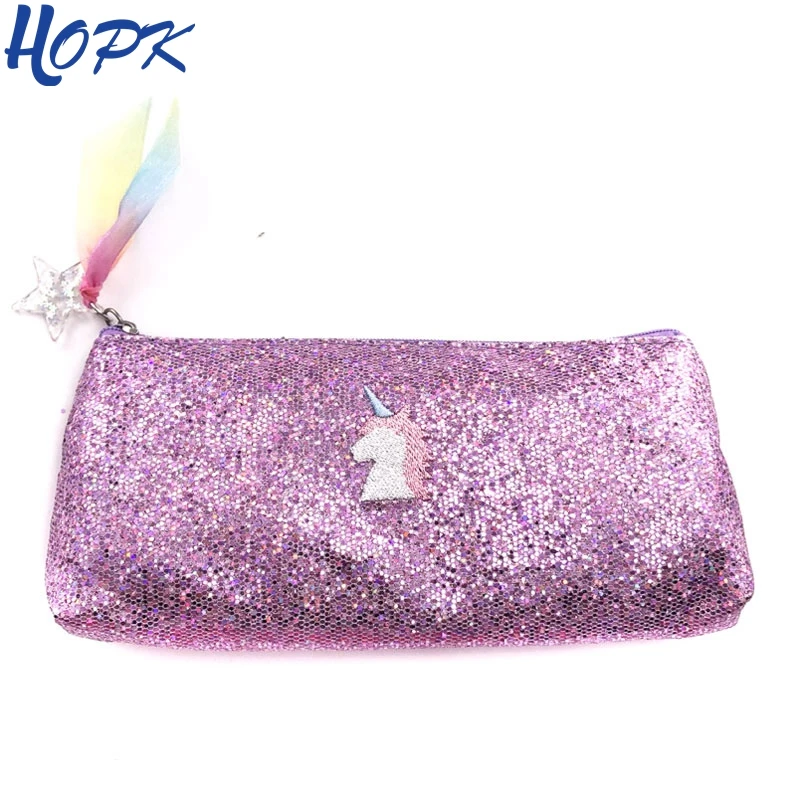 

Unicorn Sequin Pencil Case Bag for Girls School Supplies Tool Bts Stationery Gift Cute Pencil Box Pencilcase Pencil Cases