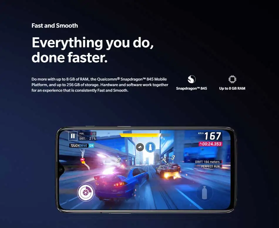 Oneplus 6 T 6 T 128GB дисплей отпечатков пальцев Snapdragon 845 6,4" полный экран 19,5: 9 20MP двойная камера мобильного телефона