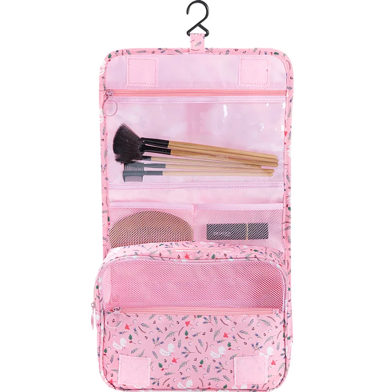 

Storage Bag Hanging Makeup Organizer Cosmetic Travel Bag Hanging Toiletry Kit Large Make up case for Women Men with Hook Bags