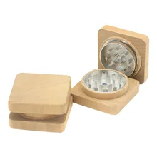 1 шт. Высокое качество Деревянный шлифовальный станок квадратной формы шаблон травяной измельчитель табачного дыма Магнитная сигара аксессуары для курения