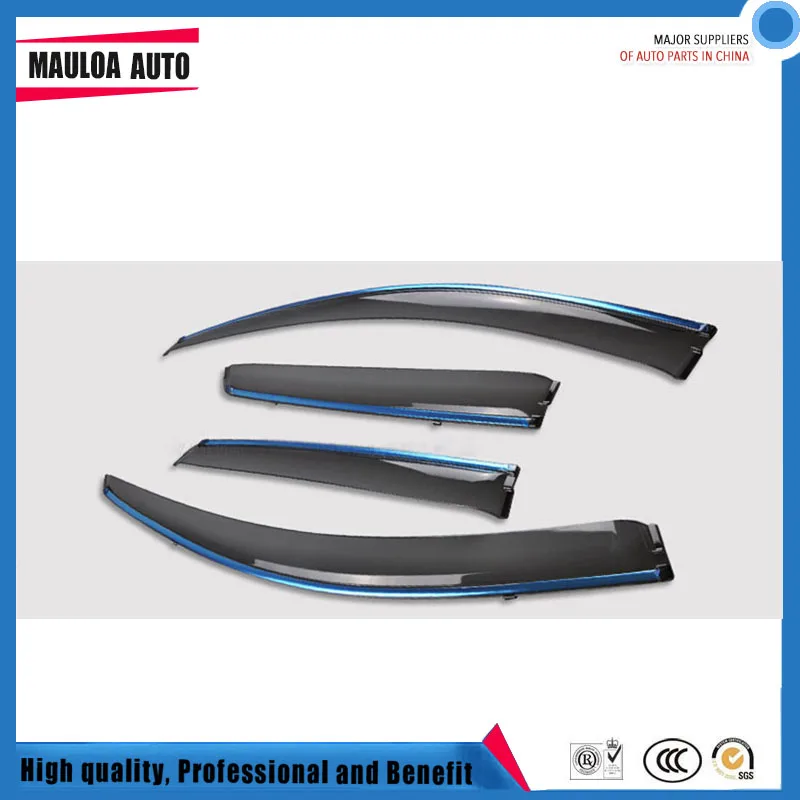 

4 Piece Injection molding trim vent shade rain sun wind deflector window visor for S-Cross 1