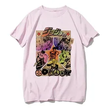 Футболка с японским аниме JoJo Необычные Приключения Забавные футболки для мужчин и женщин Повседневная футболка Jojo хип-хоп футболки для мужчин и женщин