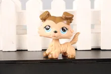 Novo Animal de Estimação Coleção Figura LPS #893 Collie Cão Marrom Caramelo Mocha Olhos Azuis Crianças Brinquedos